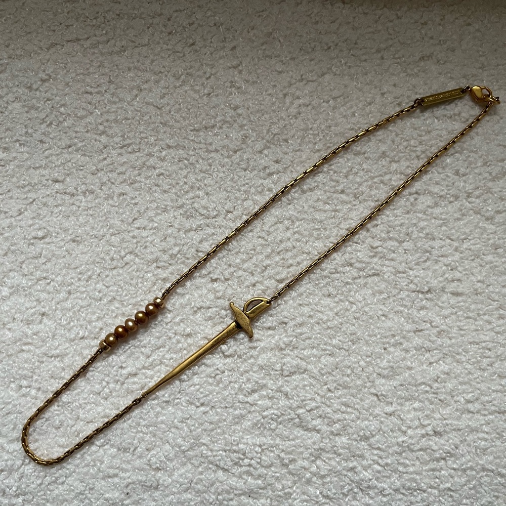 Lizzie Fortunado Gold Sword Necklace